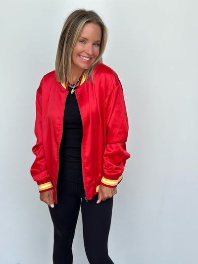 Satin Bomber Jacket