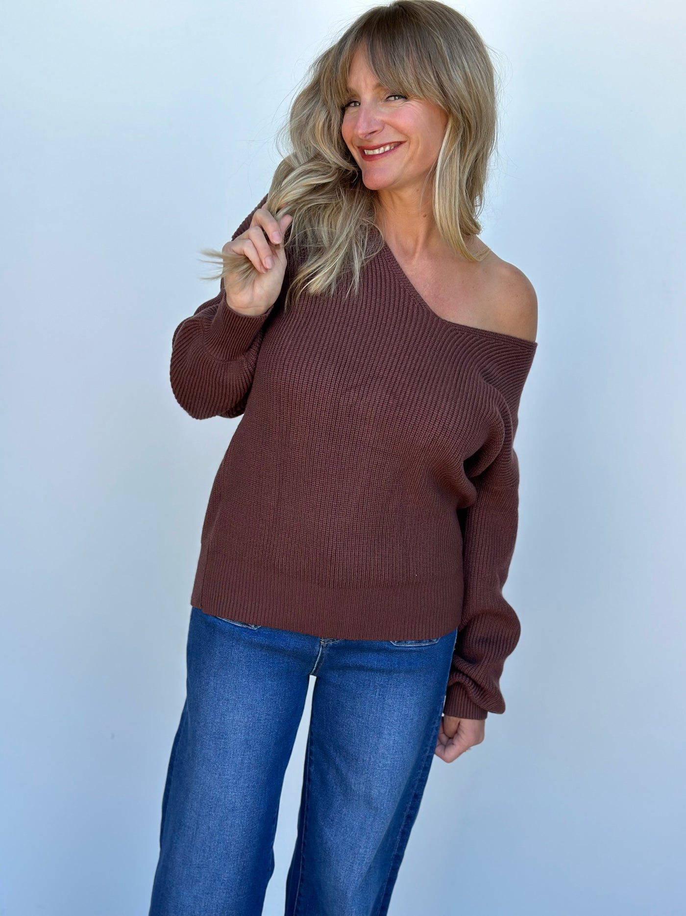 V-neck Sweater with Bow