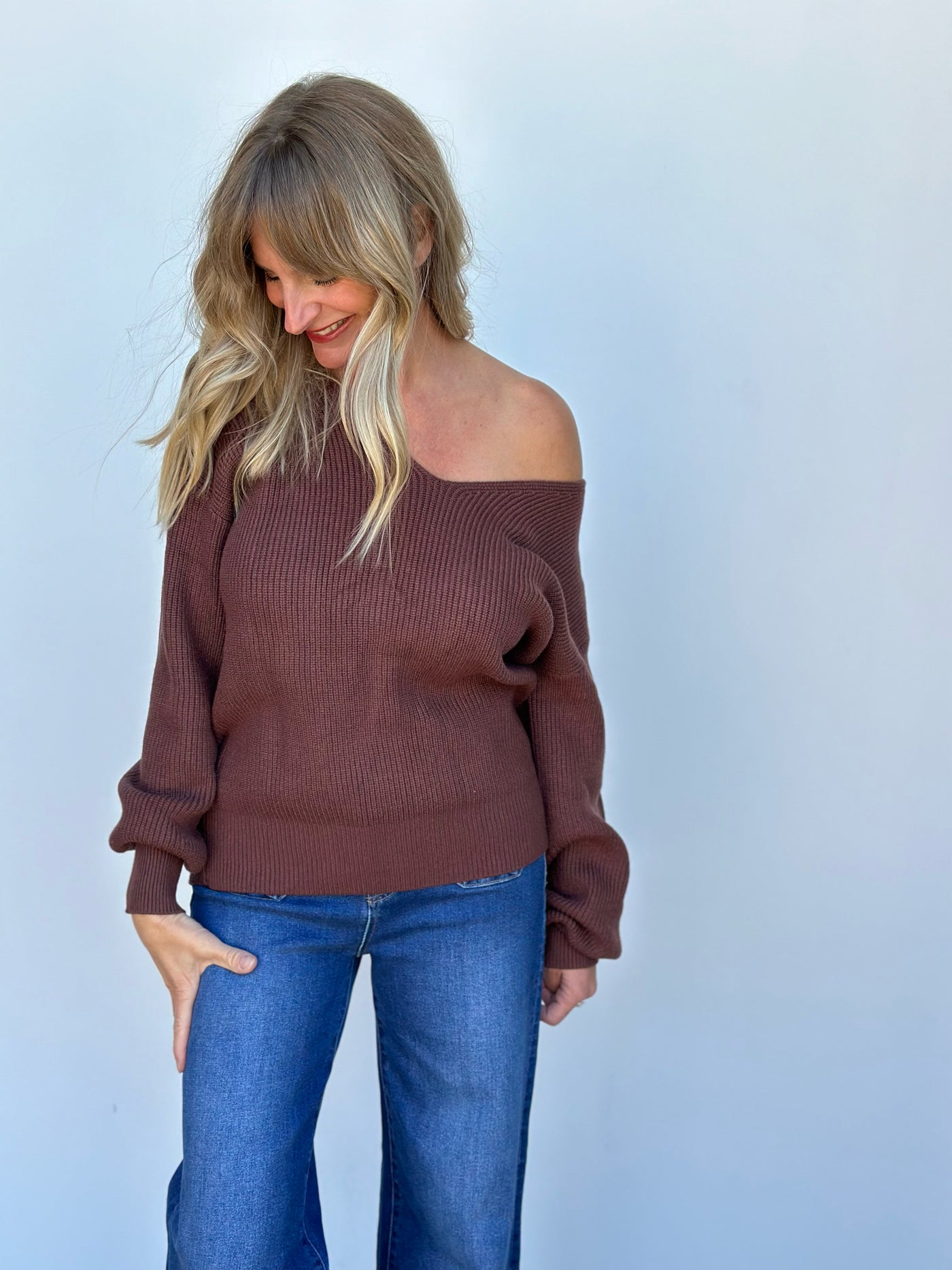 V-neck Sweater with Bow